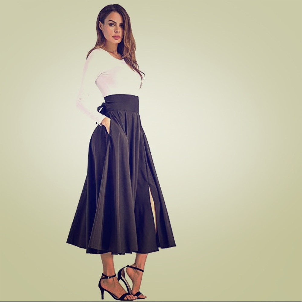 Black Midi Skirt